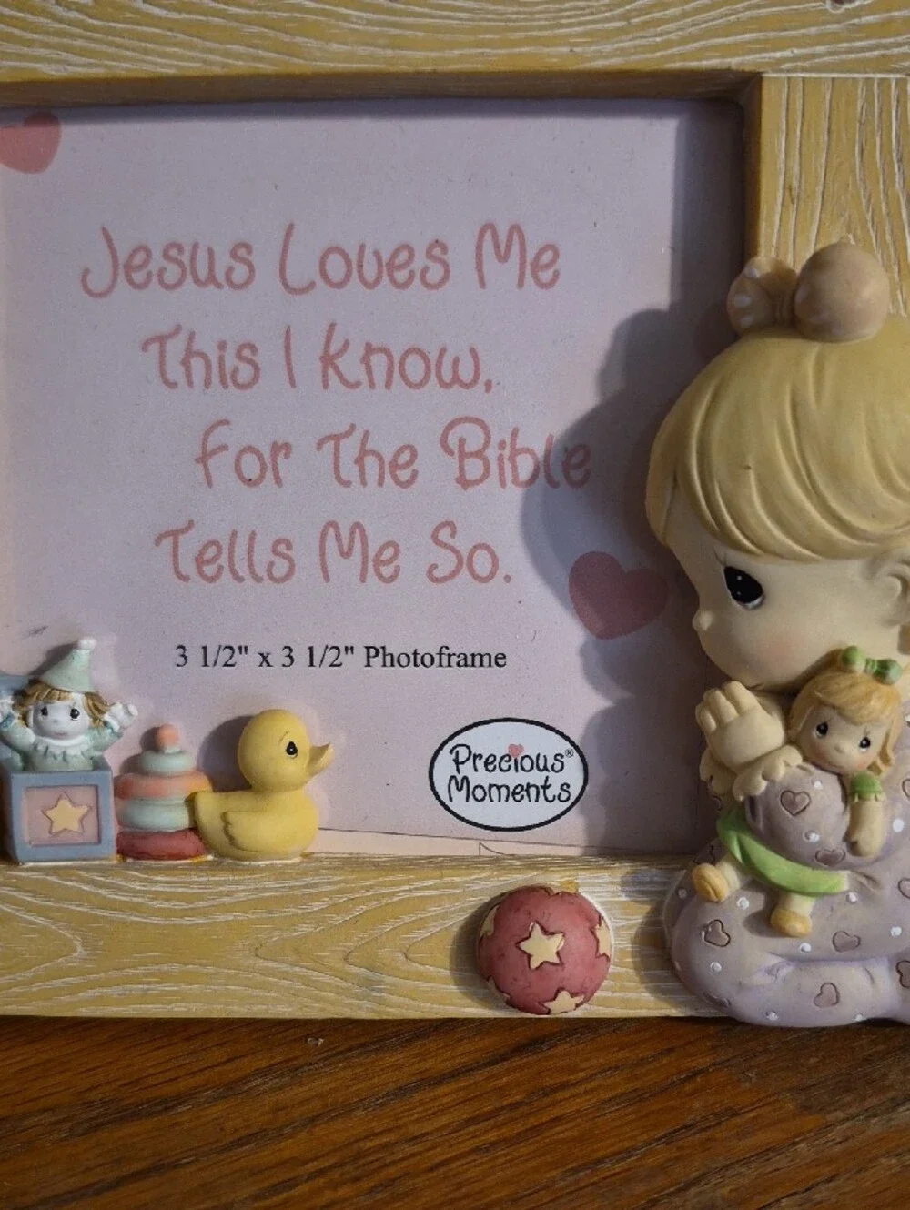 Hallmark Pink Ceramic Cross Frame with Oval Photo Opening